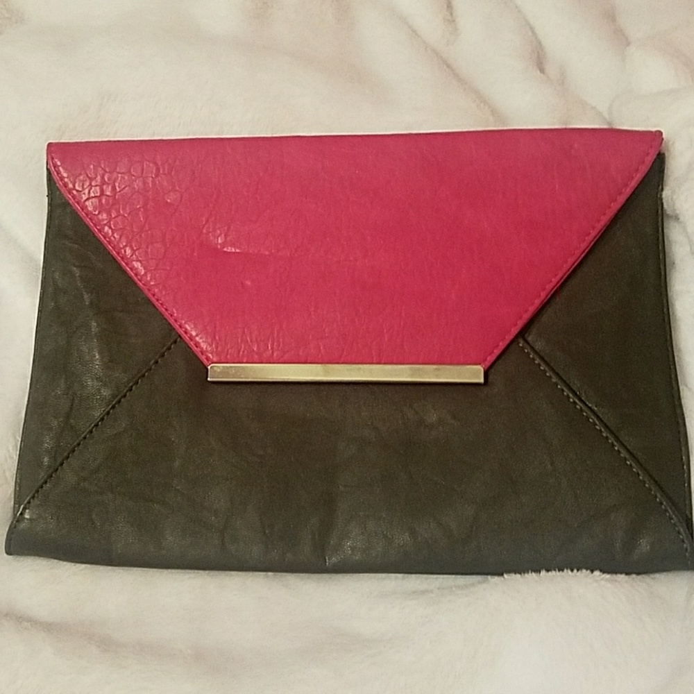 Gray/Pink Clutch